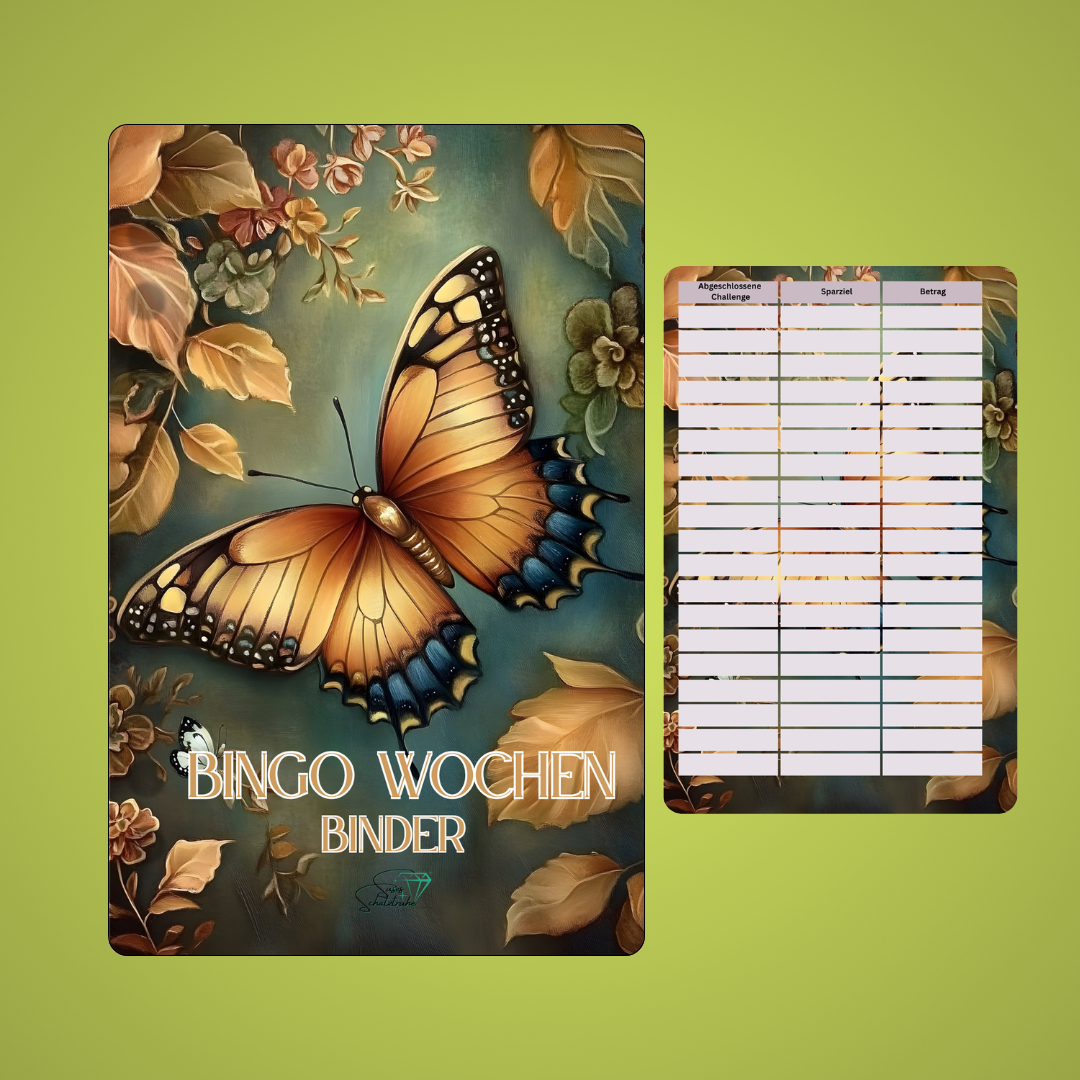 Wochenregister mit Schmetterling