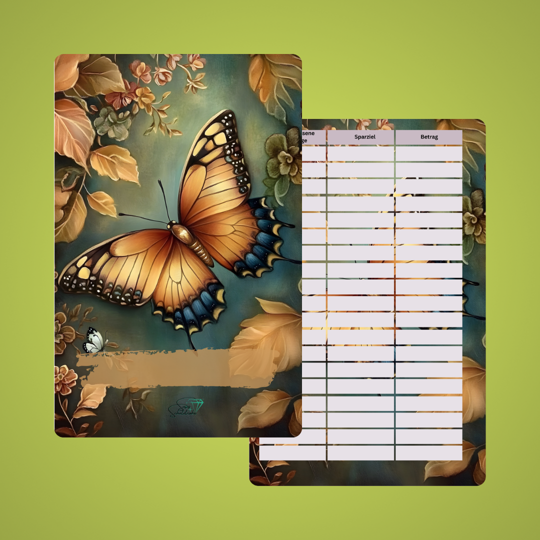 Wochenregister mit Schmetterling