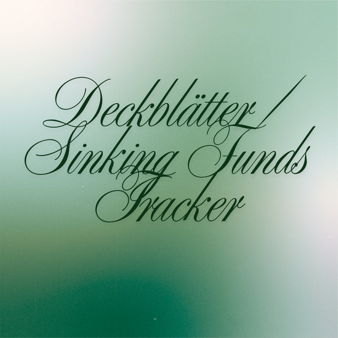 Deckblätter/ Sinking Funds Tracker
