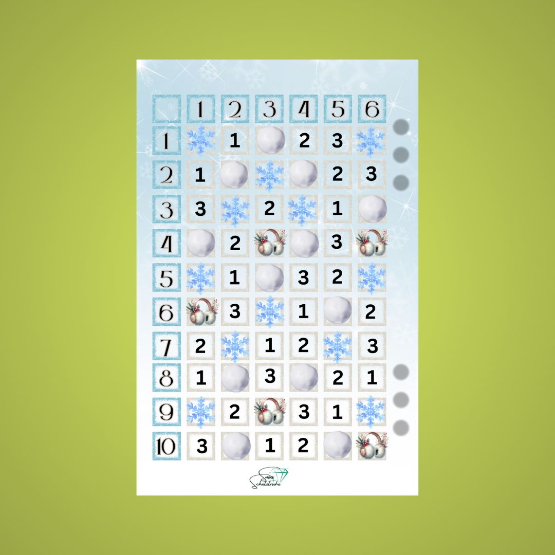Snowflakes Bingo Set