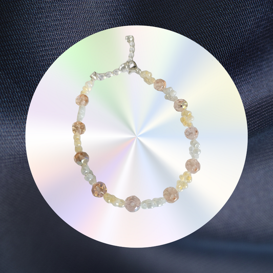 Kristall Blume Beige