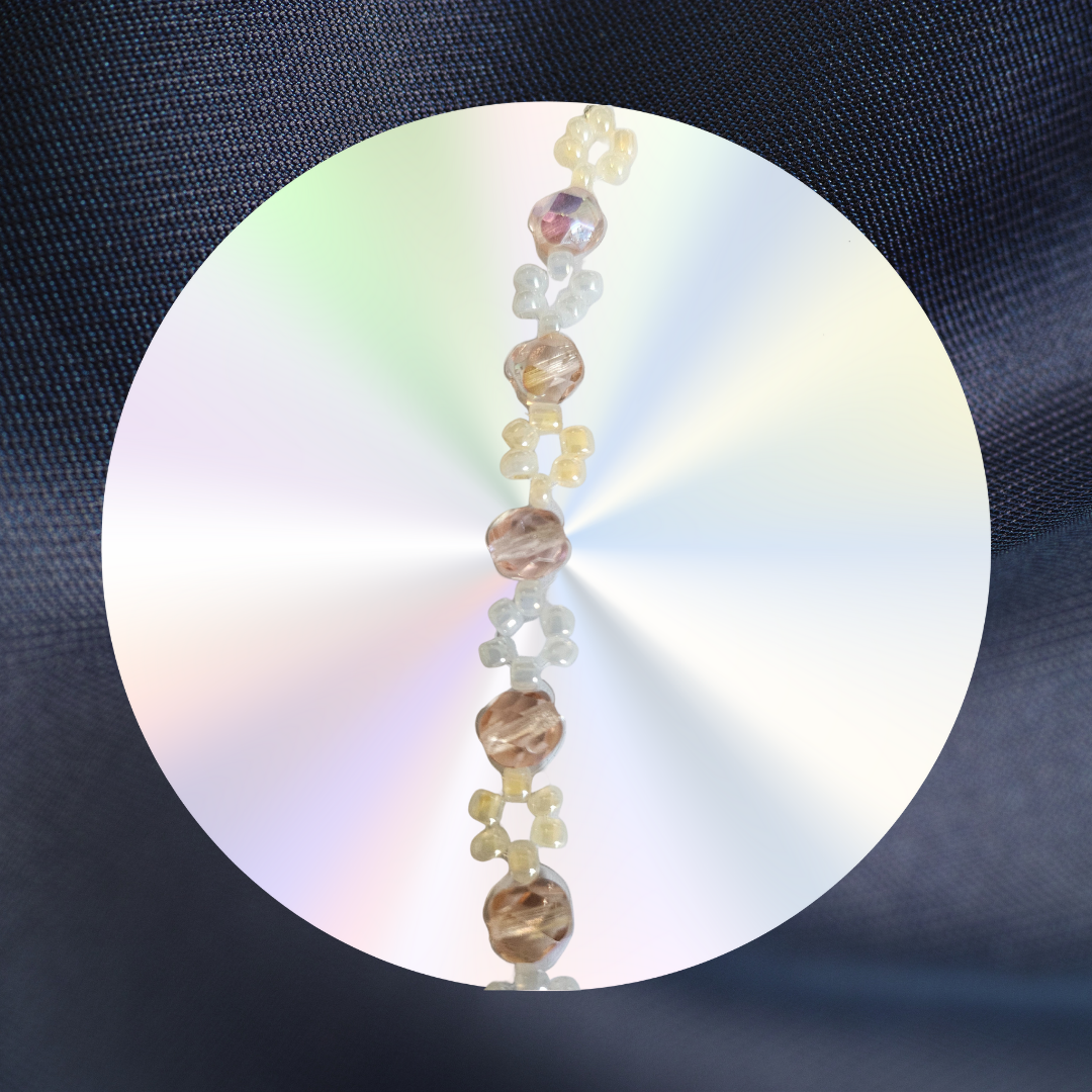Kristall Blume Beige
