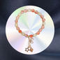 Armband Braun- Beige mit Charmskettchen