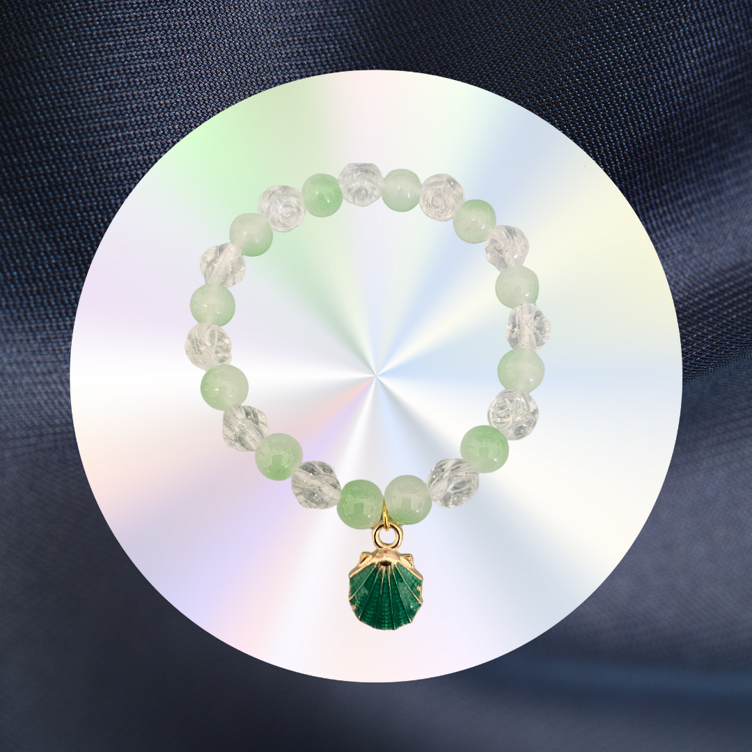 Armband Muschel grün
