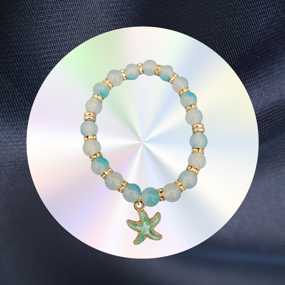 Armband Seestern Blau