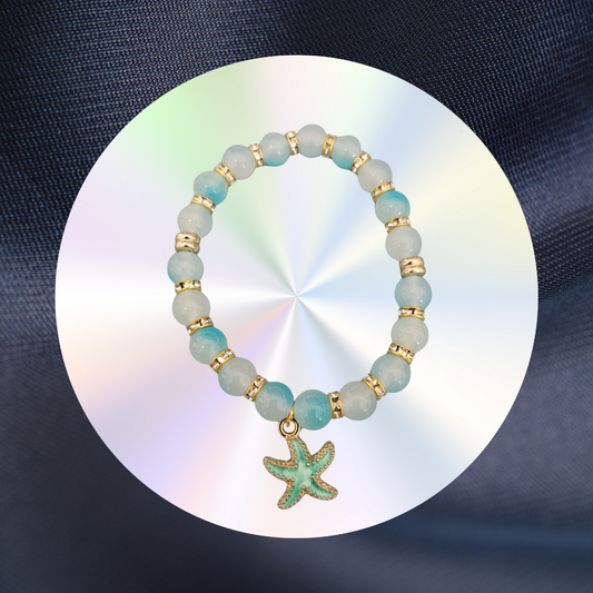 Armband Seestern Blau