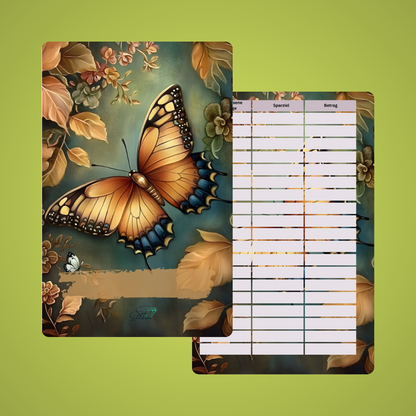 Wochenregister mit Schmetterling