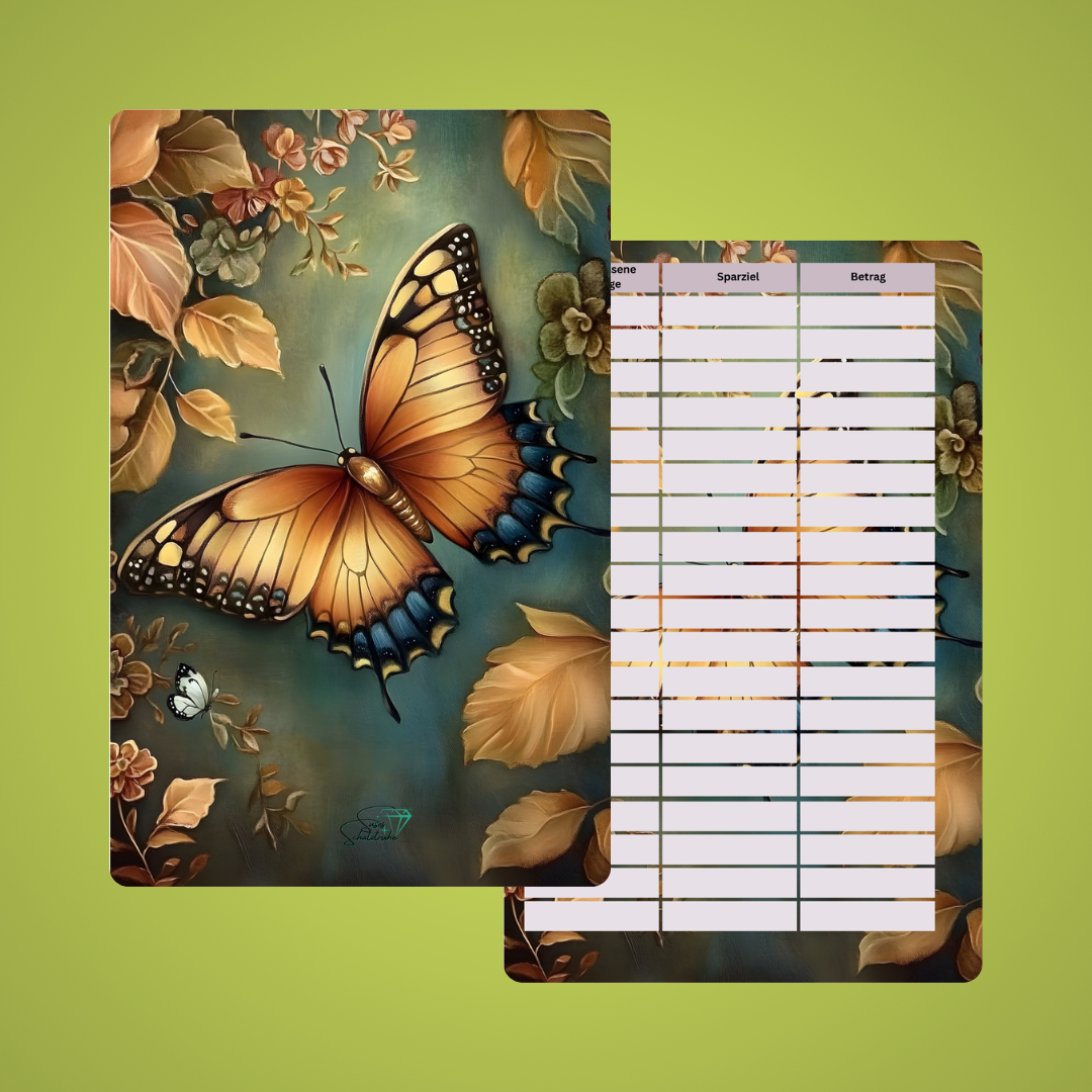 Wochenregister mit Schmetterling